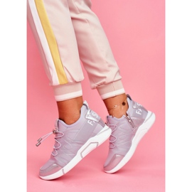 SEA Chaussures de sport pour femmes avec fermeture éclair et passepoil en terfin gris 2