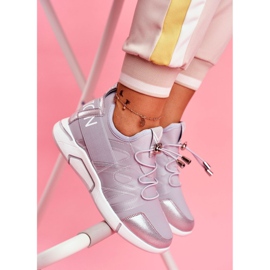 SEA Chaussures de sport pour femmes avec fermeture éclair et passepoil en terfin gris 1