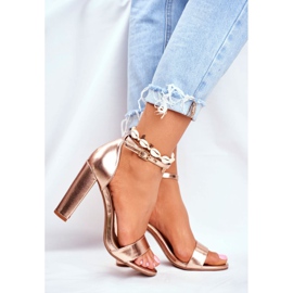 ADY Sandales À Talons Pour Femmes En Daim Golden Rose Anastasie jaune 4