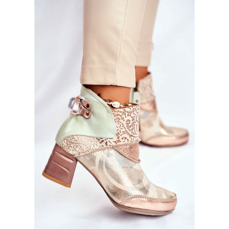 Bottines Femme Talon Haut Maciejka Beige 03410-04 brun vert 1