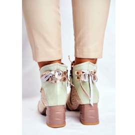 Bottines Femme Talon Haut Maciejka Beige 03410-04 brun vert 3