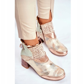 Bottines Femme Talon Haut Maciejka Beige 03410-04 brun vert 4