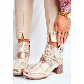 Bottines Femme Talon Haut Maciejka Beige 03410-04 brun vert 5