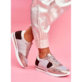 Moow Chaussures Sport Femme Glitter Argent Très Belle beige multicolore jaune 2