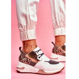 Moow Chaussures De Sport Femme Baskets Or Blanc Semper blanche multicolore jaune 5