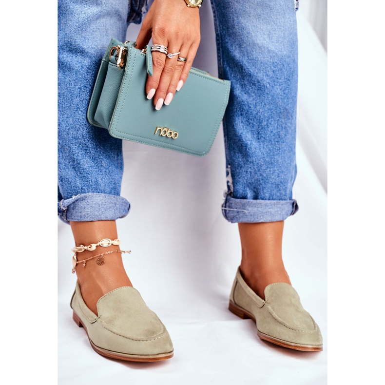 SEA Richelieu Femme Slip On Daim Vert Twinky 1