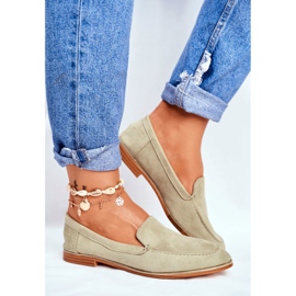 SEA Richelieu Femme Slip On Daim Vert Twinky 3