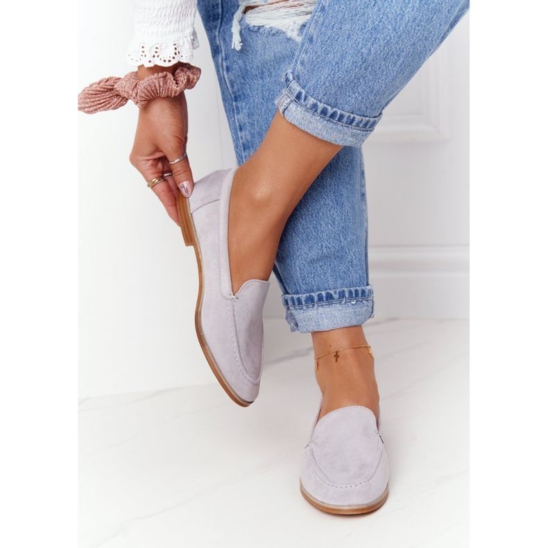 PS1 Richelieus Femme Slip On Daim Gris Twinky 2
