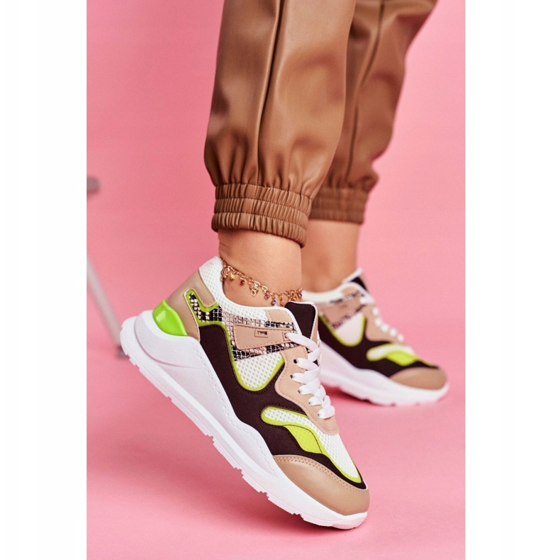 PS1 Chaussures de sport pour femmes Sneakers White Freak blanche brun multicolore 1