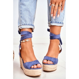 FRID Espadrilles Compensées Pour Femmes Bleu Ollie 4