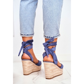 FRID Espadrilles Compensées Pour Femmes Bleu Ollie 3