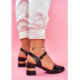 Sandales Femme Maciejka Cuir Noir 04120-01 / 00-5 le noir jaune 3