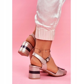 Sandales Femme Maciejka Cuir Doré 04120-25 / 00-5 le noir jaune 3