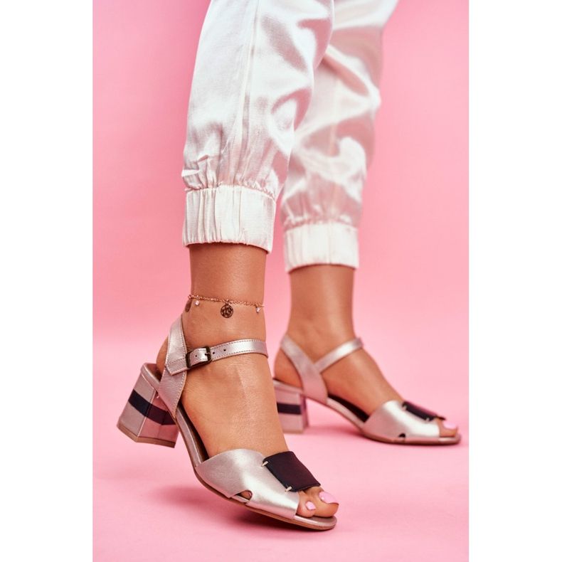 Sandales Femme Maciejka Cuir Doré 04120-25 / 00-5 noir jaune 2