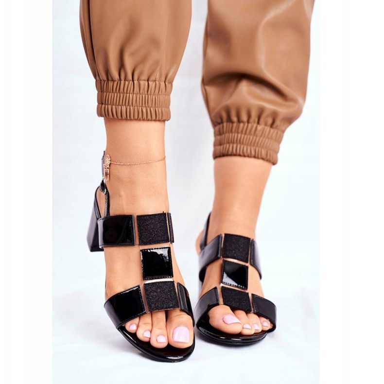 Sandales pour femmes Sergio Leone Laqué Noir SK910 2