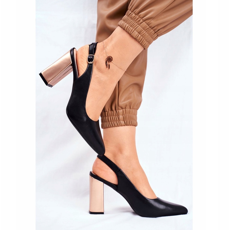 Escarpins Femme Talon Ouvert Sergio Leone Noir PB218 jaune 1