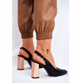 Escarpins Femme Talon Ouvert Sergio Leone Noir PB218 le noir jaune 3