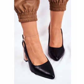 Escarpins Femme Talon Ouvert Sergio Leone Noir PB218 le noir jaune 4