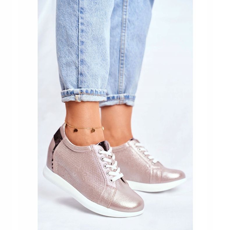 Baskets Femme Sergio Leone Beige Sparkle SP235 1 Baskets Femme Sergio Leone Beige Sparkle SP235 1