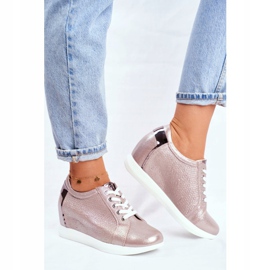 Baskets Femme Sergio Leone Beige Sparkle SP235 2