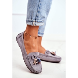 EVE Mocassins Femme Daim 20PB35-2003 Gris Donna Mia 2