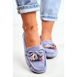 EVE Mocassins Femme Daim 20PB35-2003 Bleu Donna Mia 2