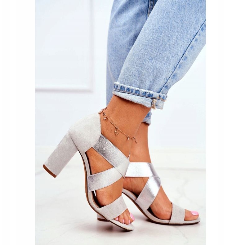 EVE Sandales Femme Daim Slip On Gris Varina 1