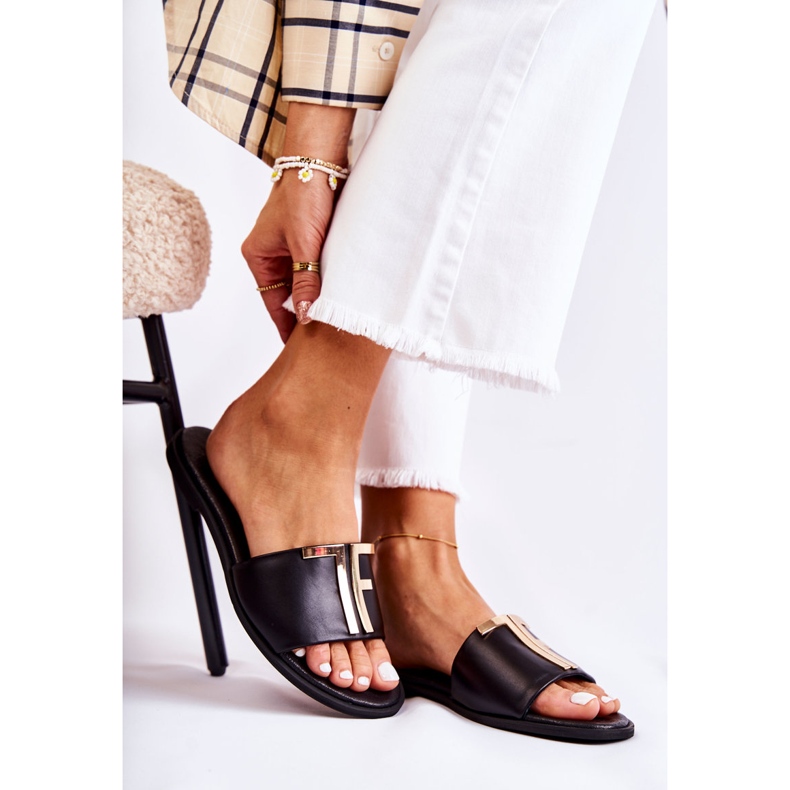 Pantoufles Élégantes Pour Femmes Noir Nicole Dilmah le noir 1