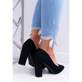 SEA Escarpins Femme À Talons En Daim Noir Fraise le noir 5