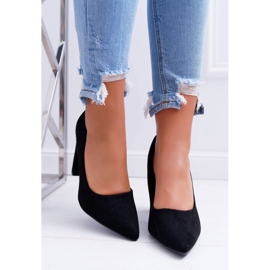 SEA Escarpins Femme À Talons En Daim Noir Fraise le noir 3