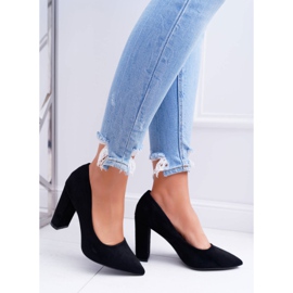 SEA Escarpins Femme À Talons En Daim Noir Fraise le noir 4
