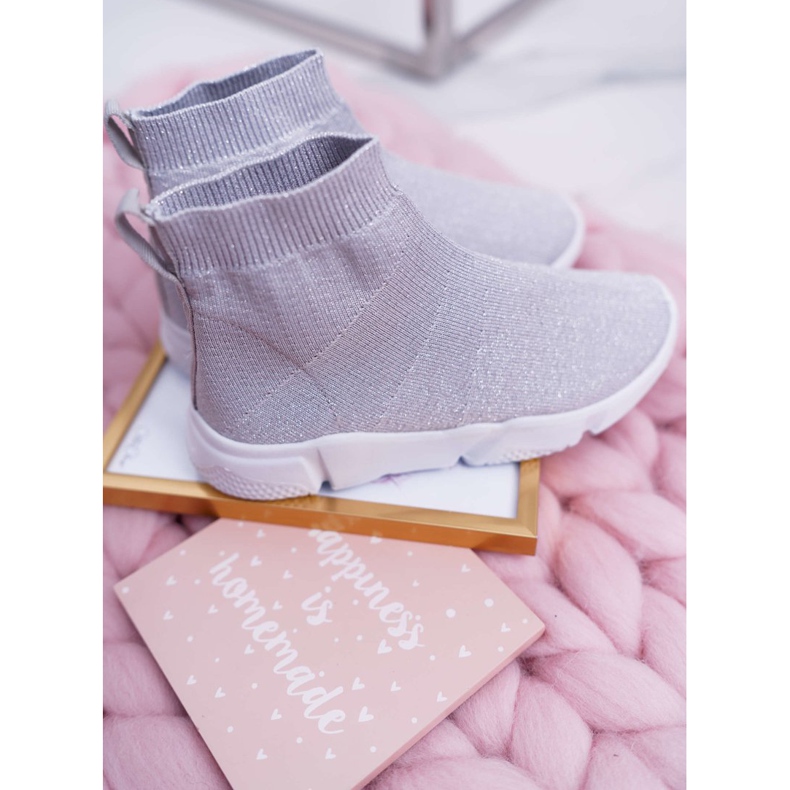 FRROCK Chaussures de sport pour enfants Brocade Silver Deva gris 2