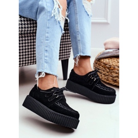 Smith's Creepers en daim noir sur la plateforme Gocain 1