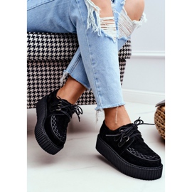 Smith's Creepers en daim noir sur la plateforme Gocain le noir 2
