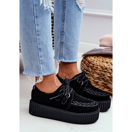 Smith's Creepers en daim noir sur la plateforme Gocain le noir 4