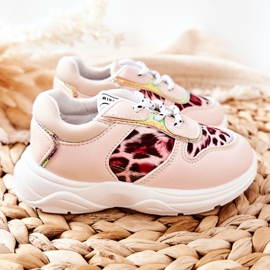 FRROCK Chaussures de sport pour enfants à motif léopard Pink Penny rose 2