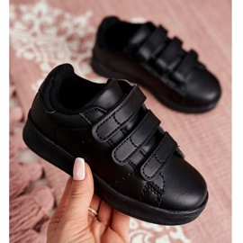 FRROCK Chaussures de sport Enfant Jeunesse Noir Fifi avec Velcro le noir 1