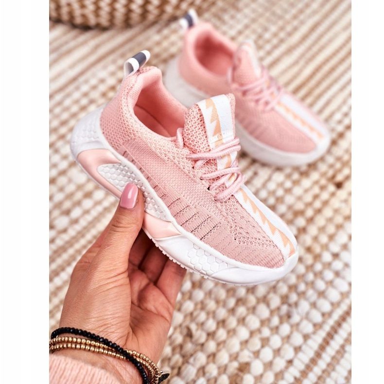 FRROCK Chaussures de sport pour enfants Rose Stitch 1