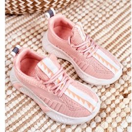 FRROCK Chaussures de sport pour enfants Rose Stitch 2