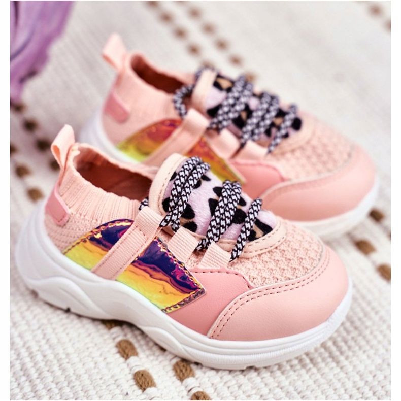 FRROCK Chaussures de sport Velma roses pour enfants 2