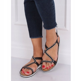 Noir ZY178 Sandales noires asymétriques le noir 2 Noir ZY178 Sandales noires asymétriques le noir 2