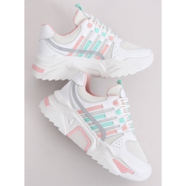 Blanc LV113P Chaussures de sport roses blanche 2 Blanc LV113P Chaussures de sport roses blanche 2