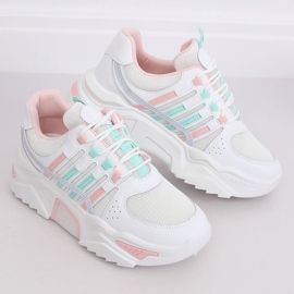 Blanc LV113P Chaussures de sport roses blanche 1 Blanc LV113P Chaussures de sport roses blanche 1
