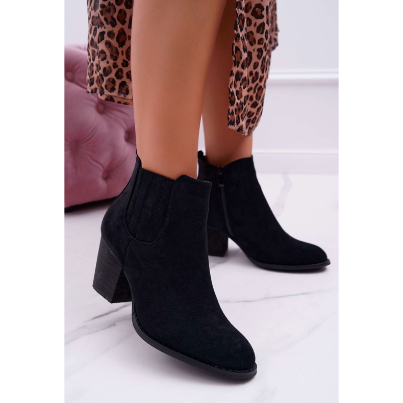 FRID Bottes Pour Femmes À Talons Hauts En Daim Noir Gomen 1