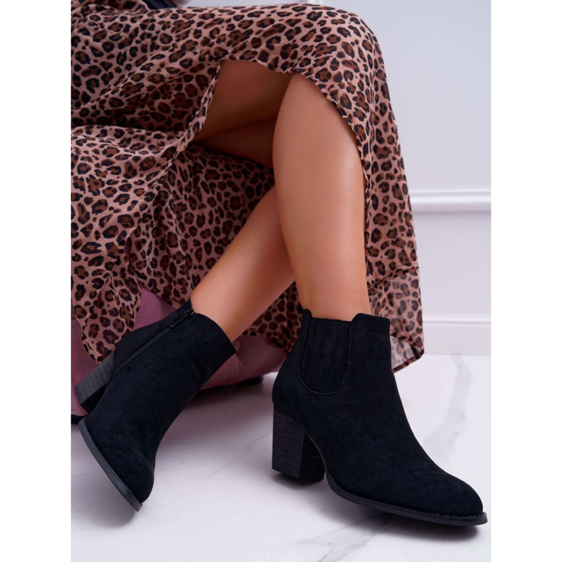 FRID Bottes Pour Femmes À Talons Hauts En Daim Noir Gomen 2