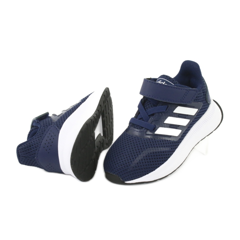 Chaussures Adidas Runfalcon I Jr EG6153 blanc bleu marine 4