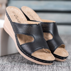 GOLL Pantoufles compensées légères le noir 2