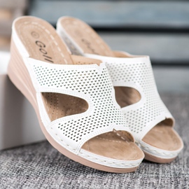 GOLL Pantoufles compensées légères blanc 2