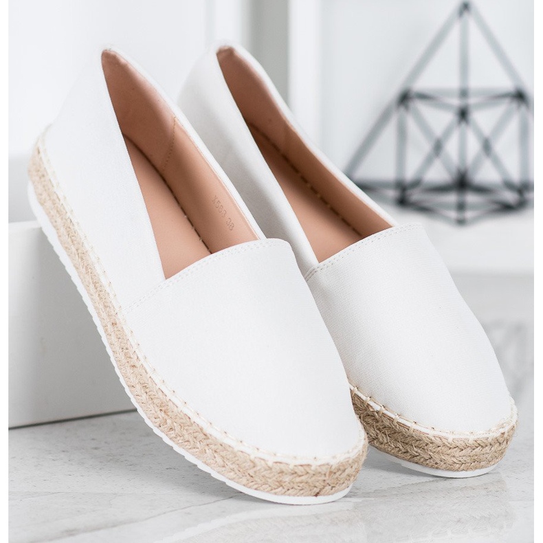 Small Swan Espadrilles textiles blanc 1