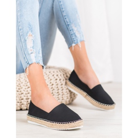 Small Swan Espadrilles textiles le noir 2